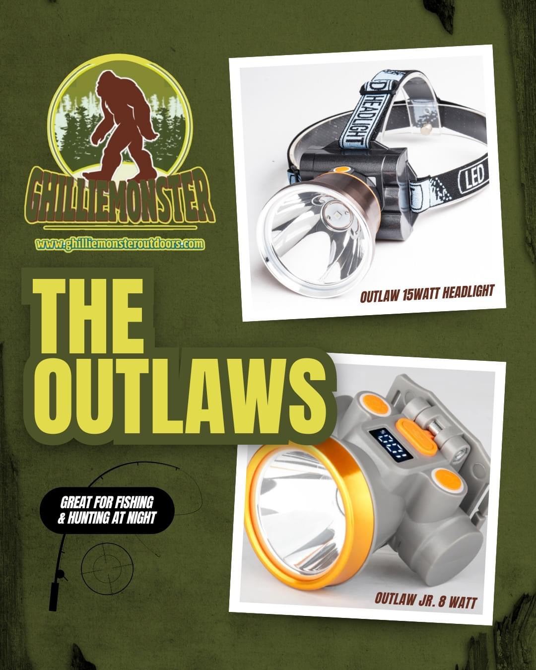 The Outlaws Rechargeable Headlamp Bundle