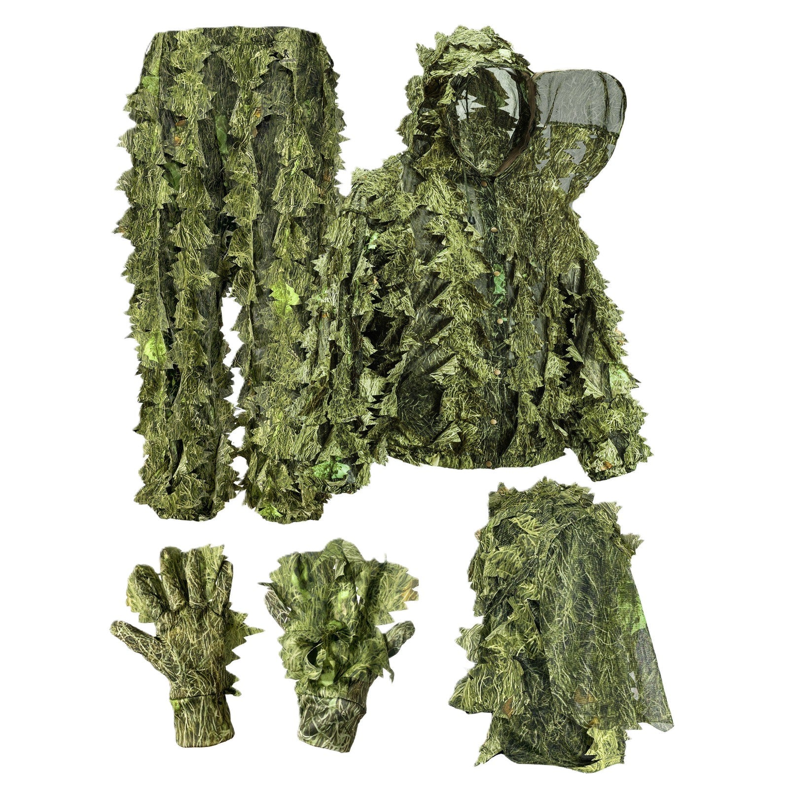 Ghilliemonster Camouflage Leafy Suit w/Mask and Gloves