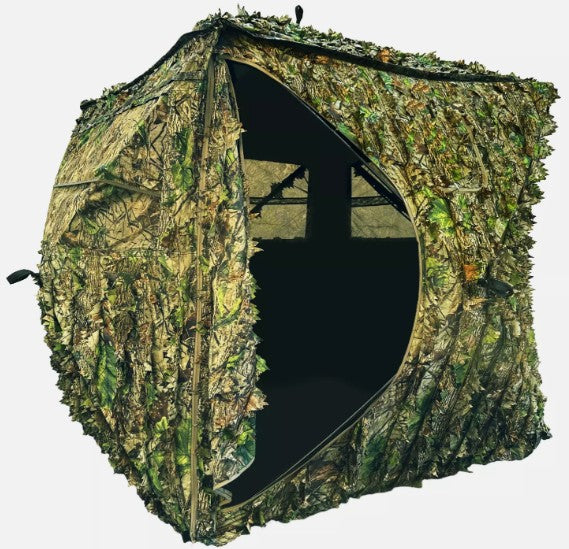 Pop Up Hunting Blind with Leafy Camouflage