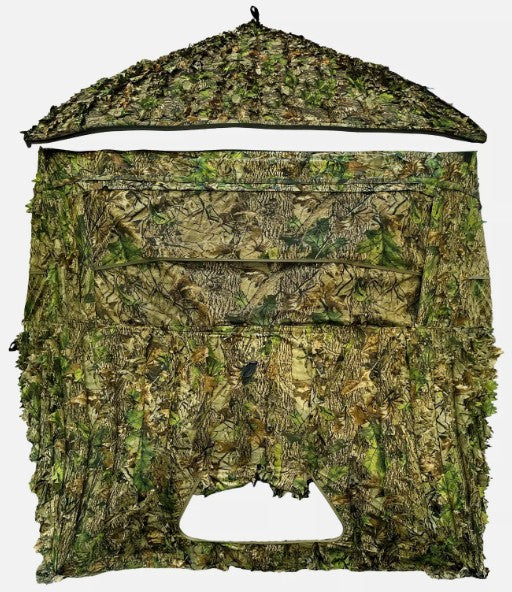 Pop Up Hunting Blind with Leafy Camouflage