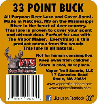 33 Point Buck Cover Scent and Attractant